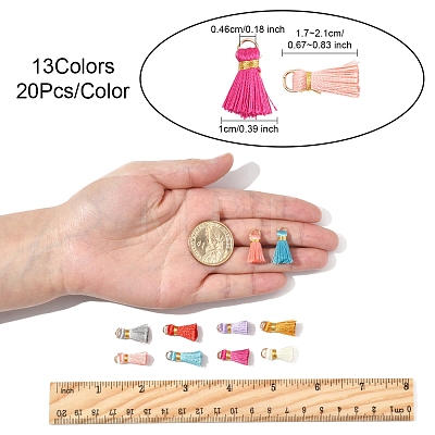 20Pcs Handmade Polycotton(Polyester Cotton) Tassel Decorations FIND-FS0003-27I-1