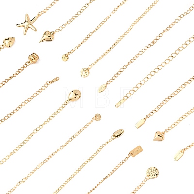 304 Stainless Steel Link Chain Necklaces for Women NJEW-G178-01G-02-1