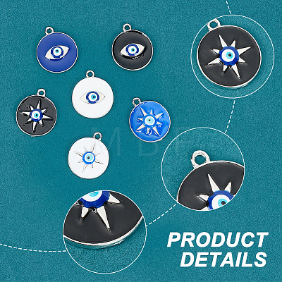 36Pcs 6 Style Alloy Pendants FIND-NB0004-31-1