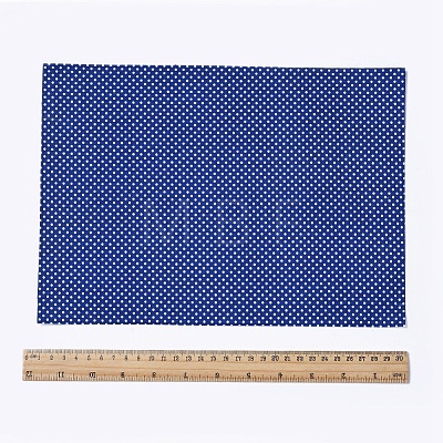 Polka Dot Pattern Printed A4 Polyester Fabric Sheets LS-DIY-WH0158-63A-05-1
