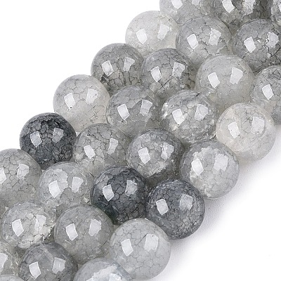 Baking Paint Crackle Glass Beads Strands GLAA-Q106-03A-02-1