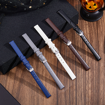 5 Bags 5 Colors PU Leather Watch Band FIND-FH0017-63A-1