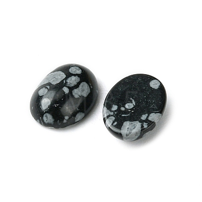 Synthetic Snowflake Obsidian Cabochons G-A094-01B-35-1