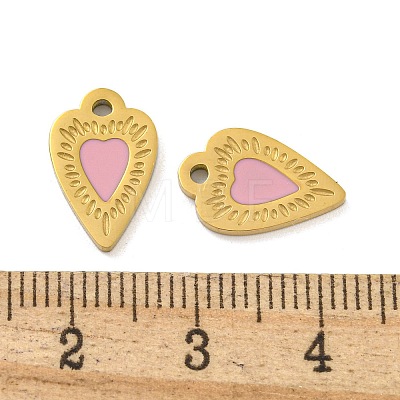 316 Surgical Stainless Steel Enamel Charms STAS-M073-42A-01G-1