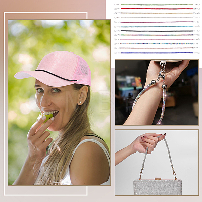12Pcs Plastic Hat Chains AJEW-WH0709-349-1