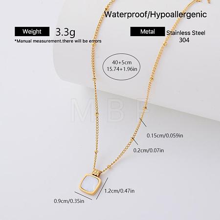 European Style 304 Stainless Steel Pendant Necklaces for Women MD6766-1-1