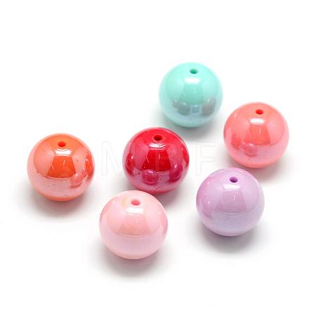 Pearlized Style Acrylic Beads MACR-S826-14mm-1