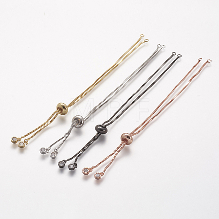 Rack Plating Brass Chain Bracelet Making KK-A142-017-1