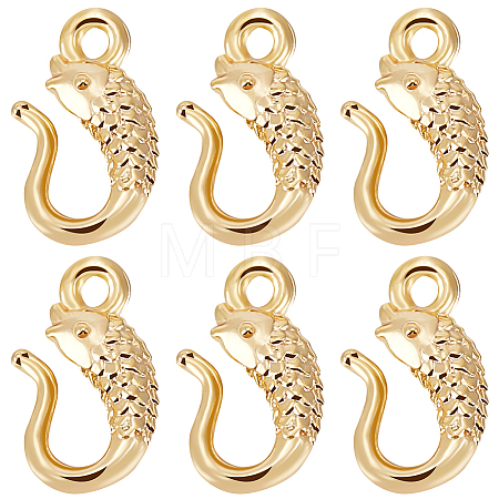 30Pcs Brass S-Hook Clasps KK-BBC0009-34-1