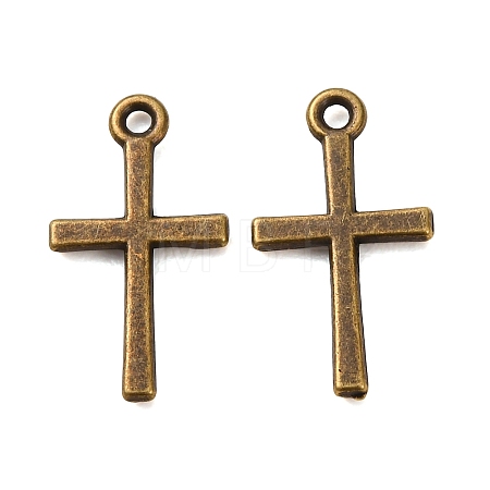 Cross Tibetan Style Alloy Pendants TIBEP-R344-21AB-FF-1