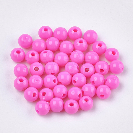 Opaque Plastic Beads KY-T005-6mm-617-1