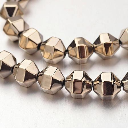 Electroplate Non-magnetic Synthetic Hematite Bead Strands G-F300-29B-06-1