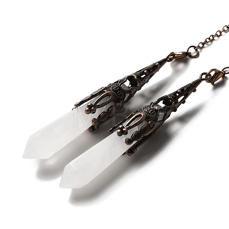 Natural Quartz Crystal Dowsing Pendulum Big Pendants G-H285-06R-25-1