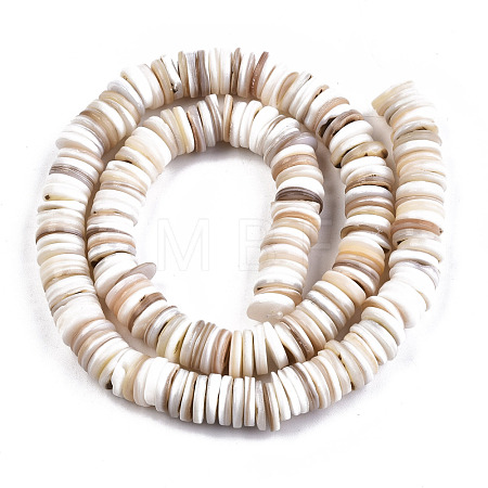 Natural Freshwater Shell Beads Strands X-SHEL-N003B-02-1