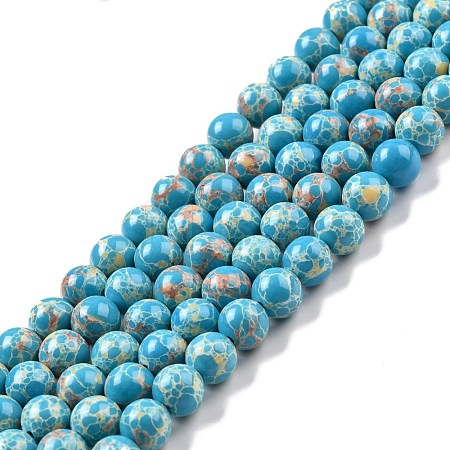 Synthetic Imperial Jasper Beads Strands G-E568-01B-05-1