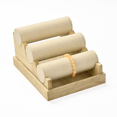 3 Layer Wood Jewelry Bracelet Displays Stands RDIS-K003-02B-1