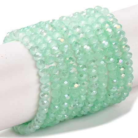 Baking Electroplate Glass Beads Strands DGLA-A039-J4mm-B07-1