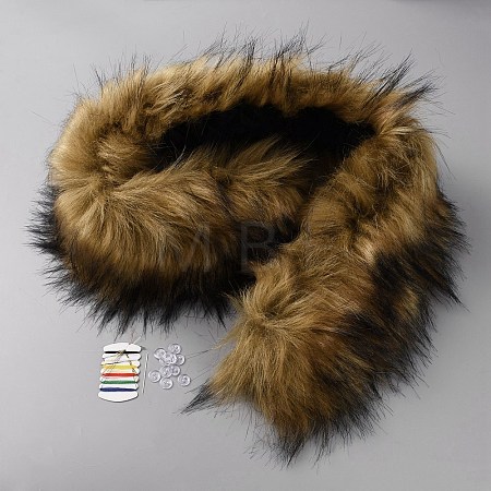 Artificial Wool Fur Collar AJEW-WH0596-731D-1