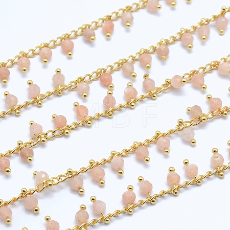 Natural Sunstone Handmade Beaded Chains CHC-P003-11R-1