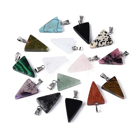 Natural & Synthetic Mixed Stone Pendants G-Q601-02P-1