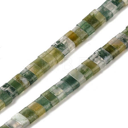 Natural Moss Agate Beads Strands G-Z045-A14-01-1