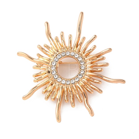 Alloy Crystal Rhinestone Brooches LS-JEWB-P054-01G-1