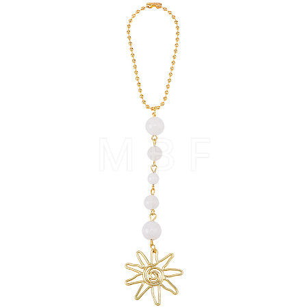 1Pc Alloy Sun Car Pendant Decorations HJEW-CN0001-46-1