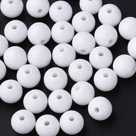 Opaque Acrylic Beads X-MACR-S370-C10mm-01-1
