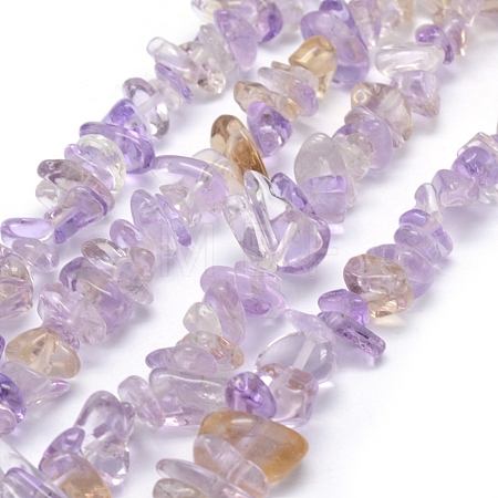 Natural Ametrine Beads Strands G-P332-49B-1