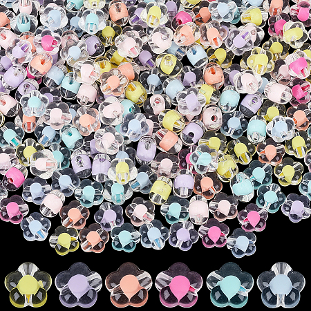 200Pcs Transparent Acrylic Beads OACR-PA0001-93-1