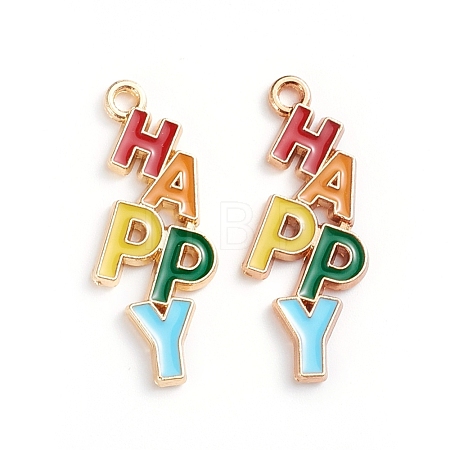 Alloy Enamel Pendants ENAM-WH0047-36KCG-1