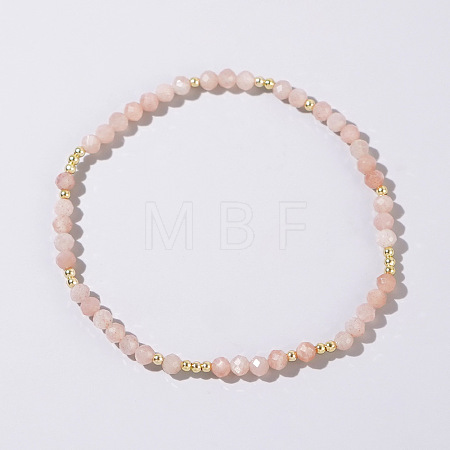Natural Rose QuartzBeads Stretch Bracelets for Women MM2663-5-1