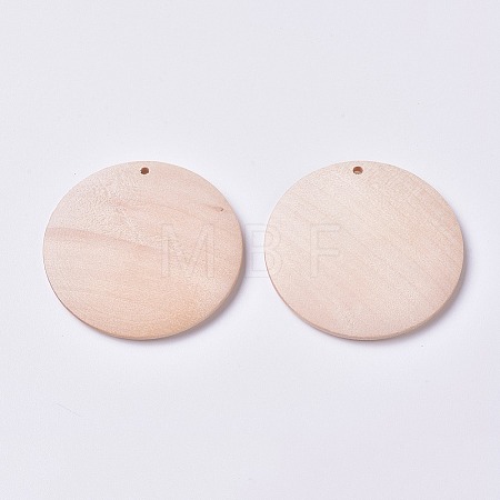 Unfinished Blank Wood Pendants WOOD-WH0098-60A-1