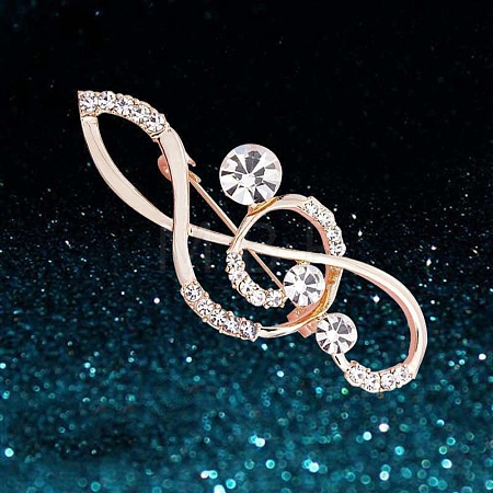 Alloy with Glass Rhinestone Brooch PW-WG27359-05-1