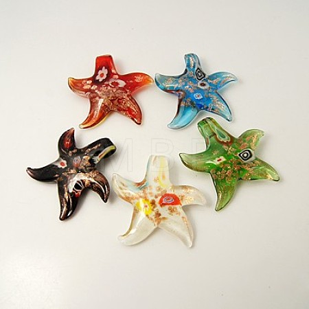 Handmade Lampwork Pendants X-LAMP-G089-M-1