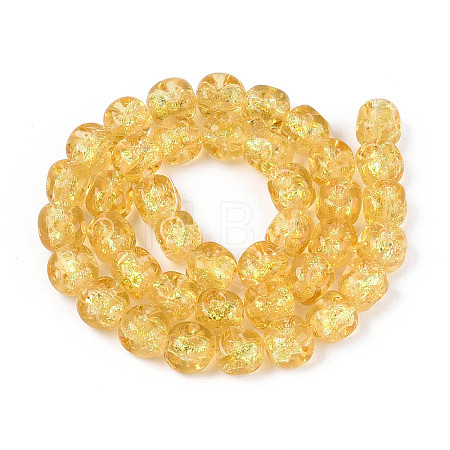 Handmade Foil Lampwork Beads Strands FOIL-T008-04G-1