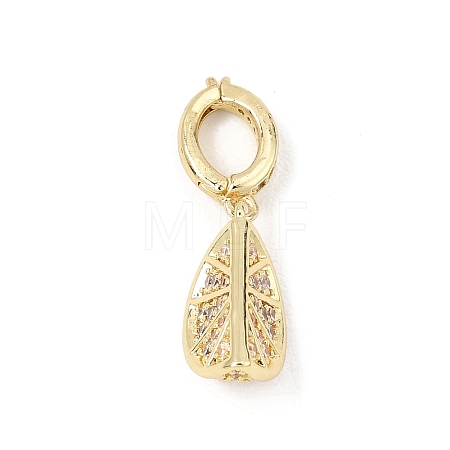 Brass Micro Pave Cubic Zirconia Pendants CU-CBAAD26-02B-G-1