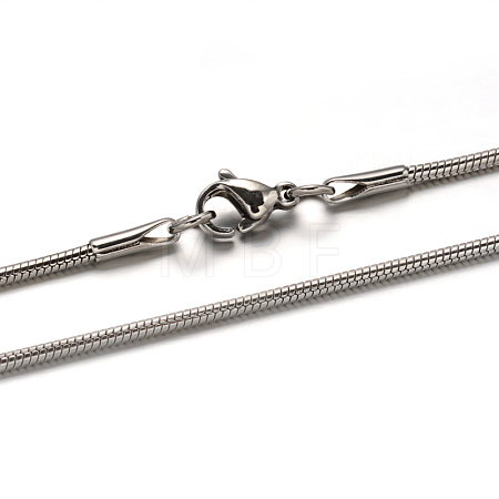 Non-Tarnish 304 Stainless Steel Snake Chain Necklaces NJEW-E122-31A-1