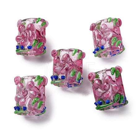 Handmade Bumpy Lampwork Beads Strands LAMP-K027-07G-1