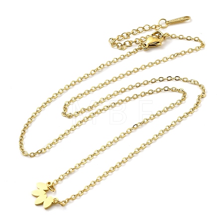 304 Stainless Steel Pendant Necklaces NJEW-D063-02G-1