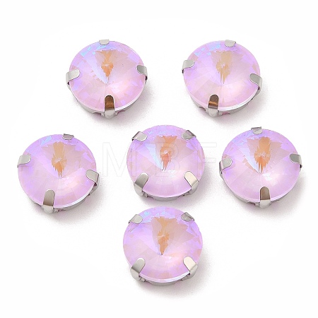 Mocha Fluorescent(MI) Flat Round Sew on Rhinestone GGLA-M006-02A-P06-1