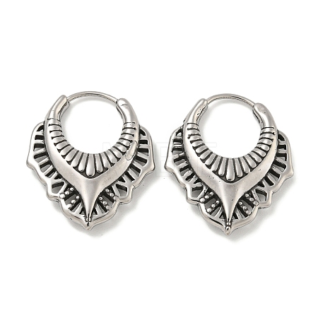 316 Surgical Stainless Steel Hoop Earrings EJEW-D096-07G-AS-1