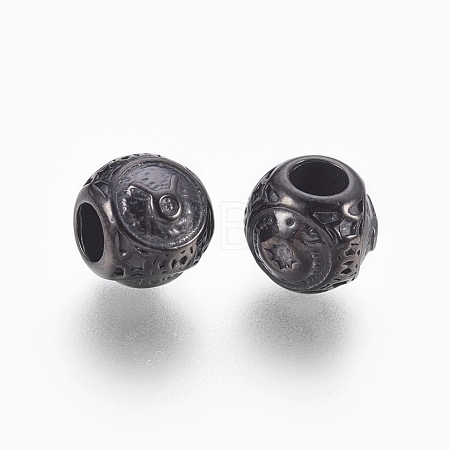 316 Surgical Stainless Steel European Beads STAS-P212-18B-04-1