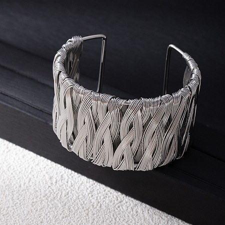 Braided Iron Cuff Bangles WGFA891-04-1