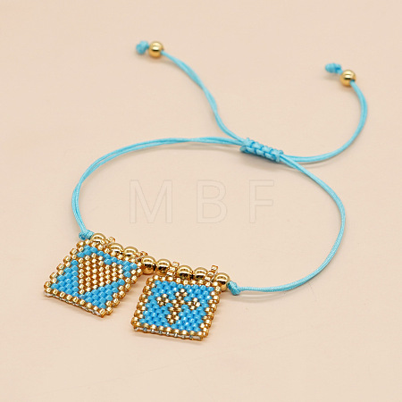 Bohemian Glass Seed Bead Charm Bracelets VG9637-4-1