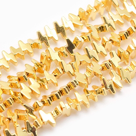 Electroplate Non-magnetic Synthetic Hematite Beads Strands G-L485-19-G-1