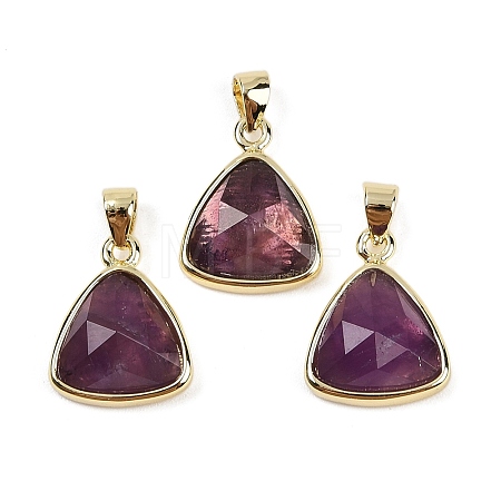 Natural Amethyst Pendants G-O176L-13G-1