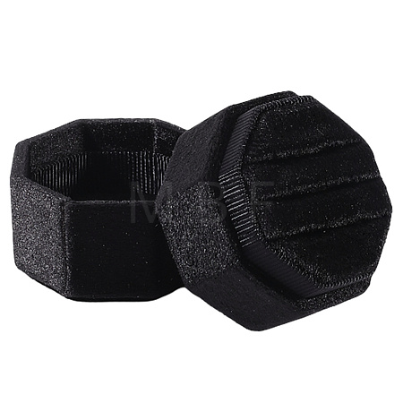 Velvet Cover Plastic Couple Ring Box VBOX-WH20003-001A-1
