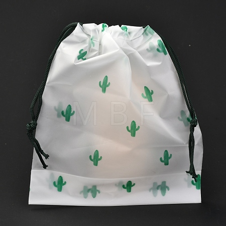 Plastic Frosted Drawstring Bags ABAG-M003-01A-07-1