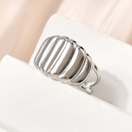 304 Stainless Steel Cuff Open Rings LS-STAS-H259-05P-1